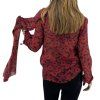 YVES SAINT LAURENT Red Printed Blouse
