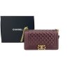 CHANEL Boy Burgundy Medium Flap Bag
