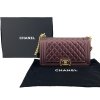 CHANEL Boy Burgundy Medium Flap Bag