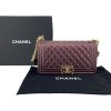 CHANEL Boy Burgundy Medium Flap Bag