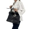CHRISTIAN DIOR Black Leather Calfskin Granville Bag