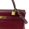 HERMÉS Kelly 32 Burgundy Bag