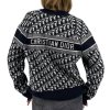 CHRISTIAN DIOR Blue Reversible Sweater