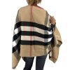 BURBERRY Brown Contrast Check Wool Cape