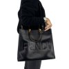 FENDI Sunshine Black Leather Tote Bag
