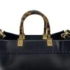 FENDI Sunshine Black Leather Tote Bag