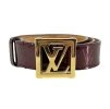 LOUIS VUITTON Burgundy Vernis Belt