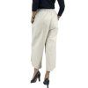 YVES SALOMON Cream Leather Trousers