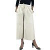YVES SALOMON Cream Leather Trousers