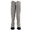 CHANEL Grey Suede Boots