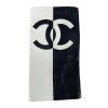 CHANEL CC Black and White Leather Gloves