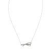 TIFFANY & CO Diamond Bow Pendant Necklace