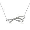 TIFFANY & CO Diamond Bow Pendant Necklace
