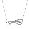 TIFFANY & CO Diamond Bow Pendant Necklace