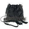 MIU MIU Bucket Black Fringe Bag