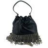 MIU MIU Bucket Black Fringe Bag
