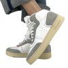 YVES SAINT LAURENT White Khaki High-top Sneakers