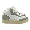 YVES SAINT LAURENT White Khaki High-top Sneakers