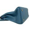 HERMES Kelly 32 Taurillon Clemence Blue Jean Bag