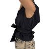CHRISTIAN DIOR Black Sleeveless Shirt Top