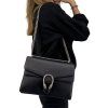 GUCCI Dionysus Black Leather Shoulder Bag