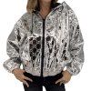GUCCI GG Hooded Metallic Silver Bomber Jacket