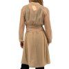 MAX MARA Long Beige Silk Shirt Dress
