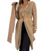MAX MARA Long Beige Silk Shirt Dress