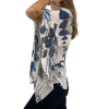 ROBERTO CAVALLI White Blouse With Blue Print