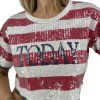 ALBERTA FERRETTI Stripe Sequined Crop Top