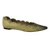 CHLOÉ Gold Animal Print Flats
