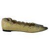 CHLOÉ Gold Animal Print Flats