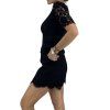DOLCE & GABBANA Black Lace Top And Shorts Set