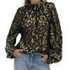 YVES SAINT LAURENT Golden Leopard Blouse