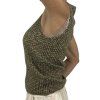 MISSONI Khaki Textured Blend Tank Top