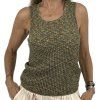 MISSONI Khaki Textured Blend Tank Top