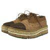 PRADA Madras Leather Platform Oxfords
