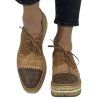 PRADA Madras Leather Platform Oxfords