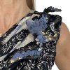 ELISABETTA FRANCHI Black Patterned Silk Dress