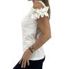 BRUNELLO CUCINELLI Cold-Shoulder Ruffle Top