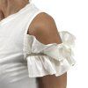 BRUNELLO CUCINELLI Cold-Shoulder Ruffle Top