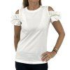 BRUNELLO CUCINELLI Cold-Shoulder Ruffle Top