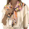 EMILIO PUCCI Pink Printed Silk Scarf