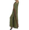 ALBERTA FERRETTI Khaki Lace Maxi Dress