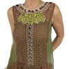 ALBERTA FERRETTI Khaki Lace Maxi Dress