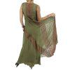 ALBERTA FERRETTI Khaki Lace Maxi Dress