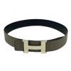 HERMÉS H Reversible Leather Brown/Black Belt