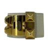 HERMÉS Collier De Chien Gold White Bracelet