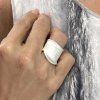 Minimalist Asymmetric Silver Plated Ring