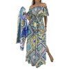 EMILIO PUCCI Printed Blue Maxi Dress